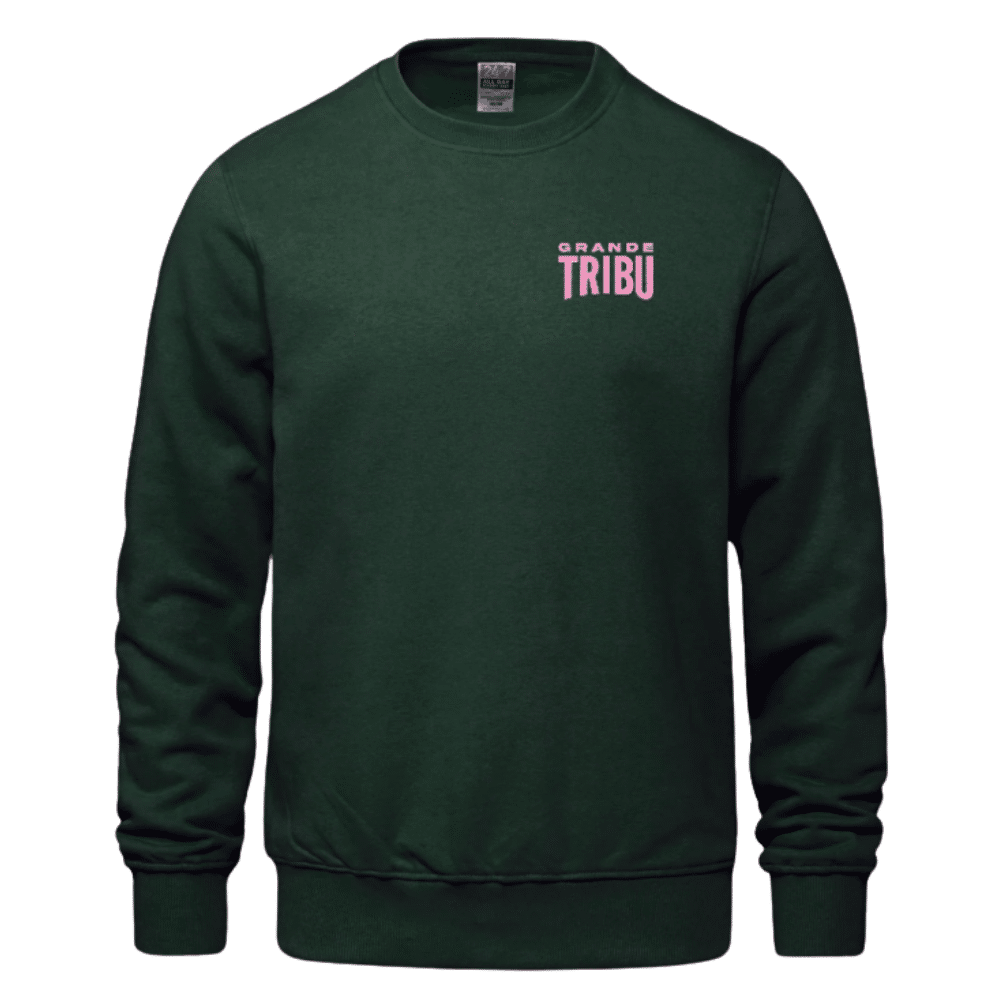 Crewneck vert forêt du festival Grande Tribu, ve de l'avant