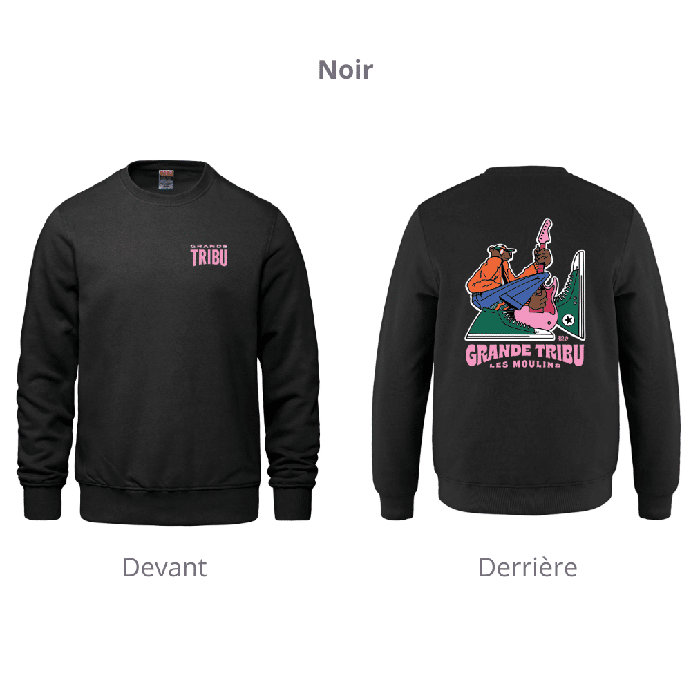 Crewneck du festival Grande Tribu en noir