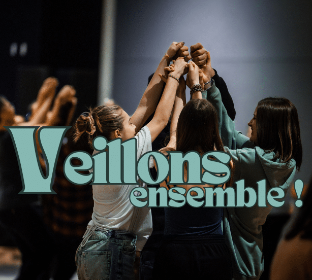 Visuel de la soirée de danse traditionnelle Veillons ensemble.