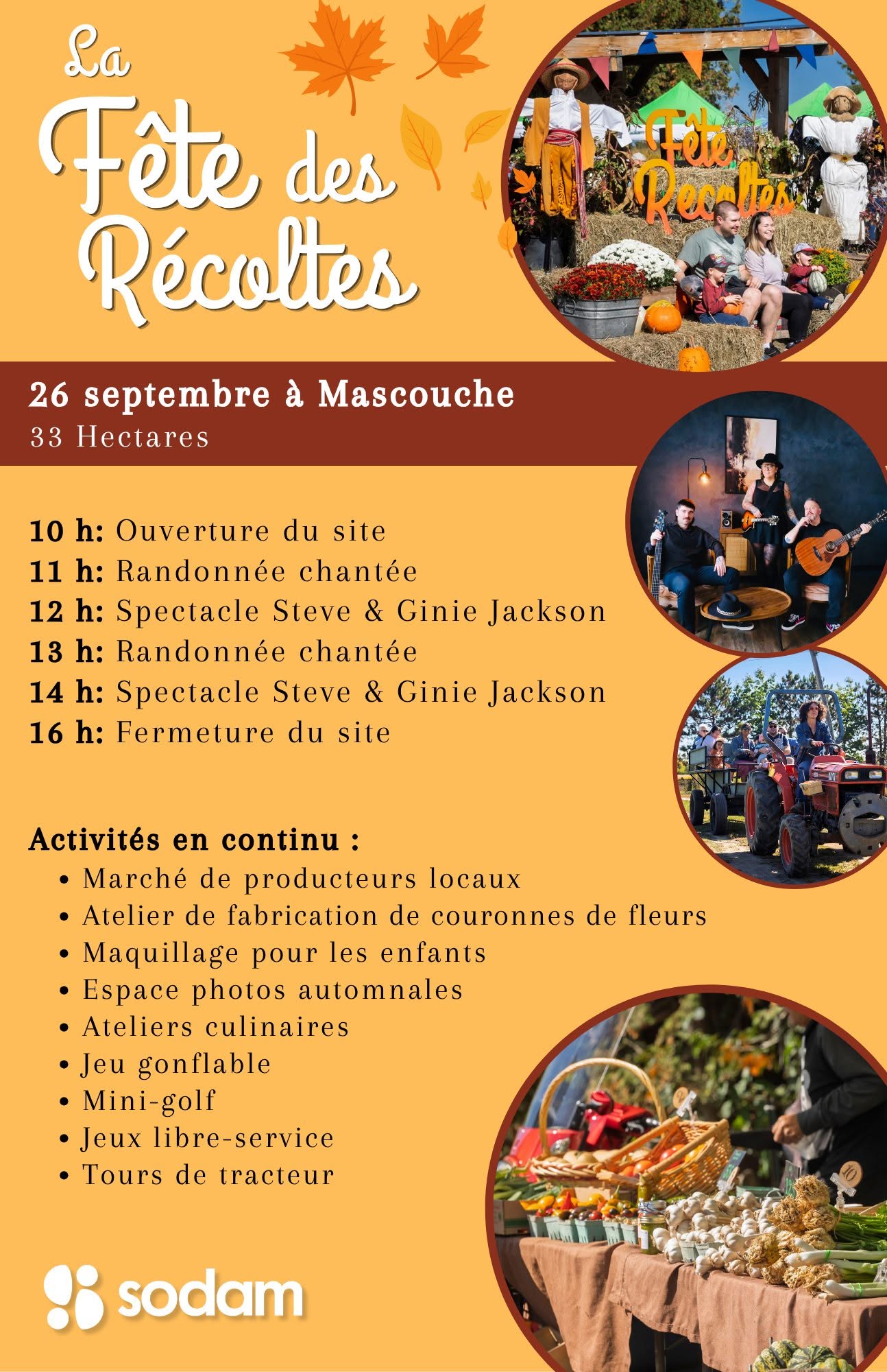 Programmation de la Fête des récoltes à Mascouche