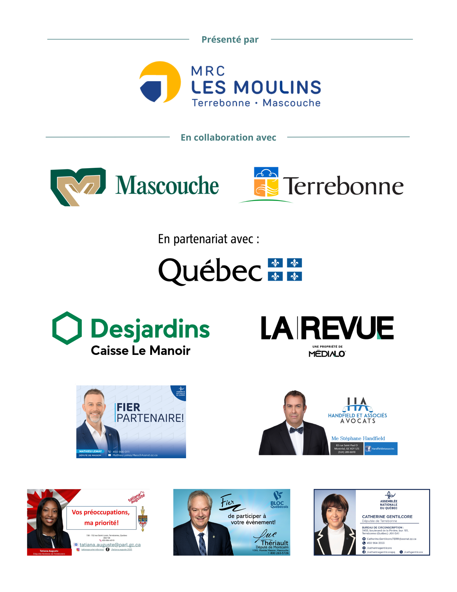 Partenaires du marché public moulinois 2026